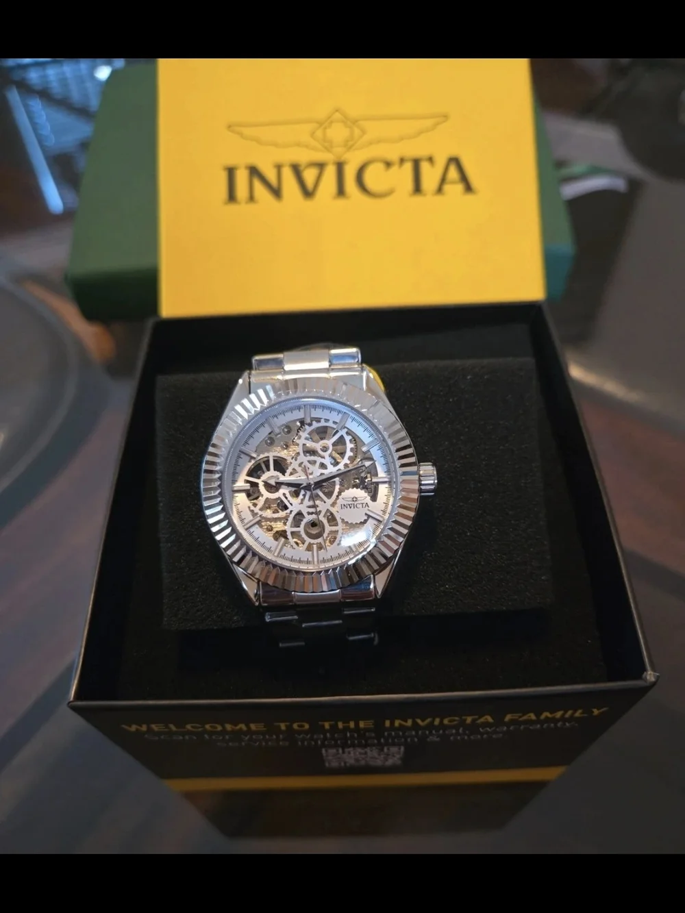 69751 Invicta Objet D'Art Glyph Silver Skeleton Dial Men's Watch 43mm